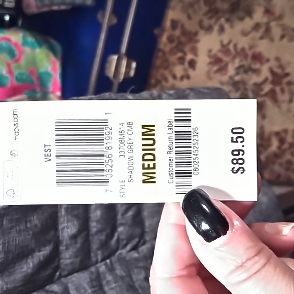 NWT Puffer Vest by Charter Club-Macy's. Color: Shadow Grey. Size Medium. - Picture 5 of 6